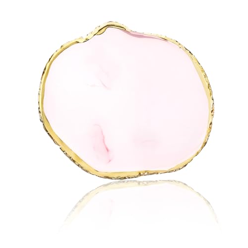SynHHergyx Resin Nail Art Palette - Pink Gold Edge Mixing Plate