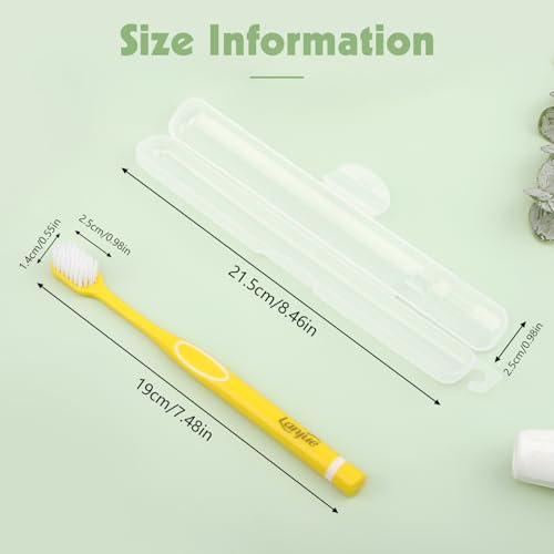 Lanjue 6-Pack Travel Toothbrush Set with Cases - Extra Soft Bristles