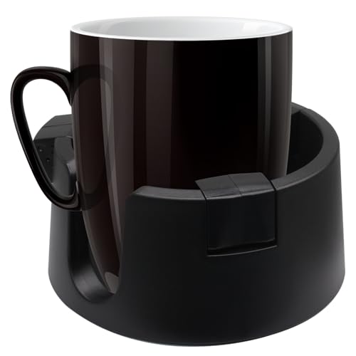 Bonsicoky Adjustable Anti-Spill Cup Holder - Black Adhesive Desk Organizer