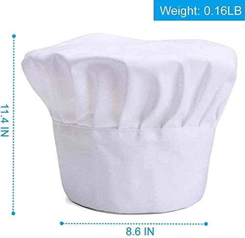 Adult Adjustable Chef Hat - Premium Elastic Kitchen Cap