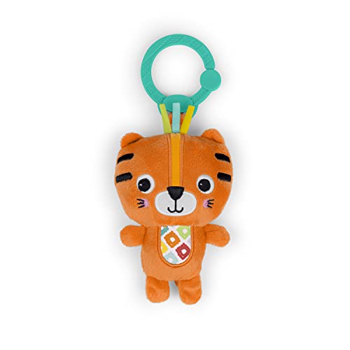 Bright Starts Jingle Joy Tiger Reach & Rattle Toy for Strollers