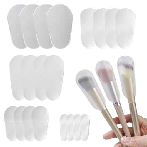LUSTRIB 24PCS Clear Makeup Brush Covers & Protectors - 6 Sizes PVC Guards
