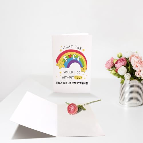 Funny Thank You Card for Men & Women - Thanks for Everything