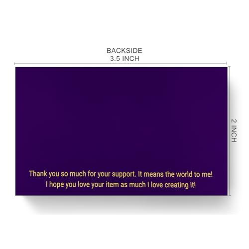 Thank You Cards for Small Business - 100 Pack, Purple Design