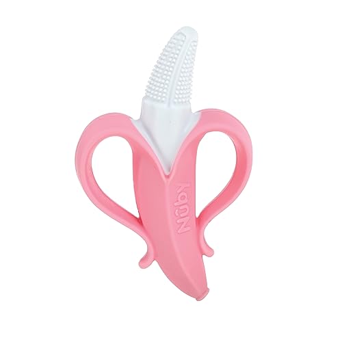 Nuby NanaNubs Banana Massaging Teether and Toothbrush - Pink