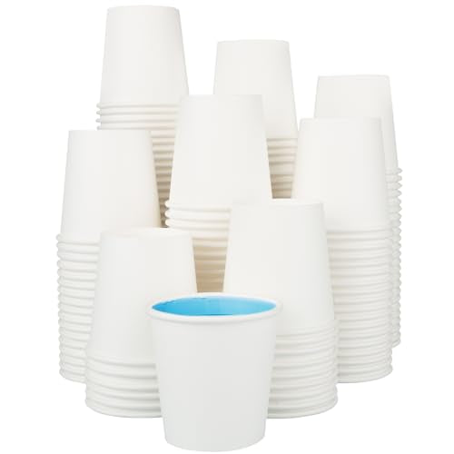 300 Pack 5oz Disposable Paper Cups - Sturdy, Leak-Proof White Cups