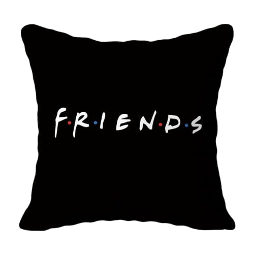 Kiyza 18x18 Inch Decorative Pillow Cover - Friend Print Cushion Case
