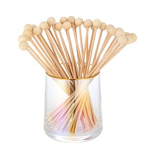 100 Wooden Rock Candy Sticks - 6 Inch Drink Stirrer & Cake Pop Sticks