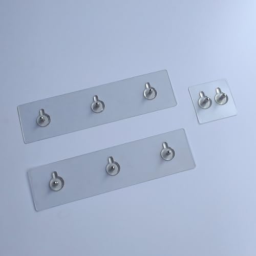 Wall-Mounted Shower Caddy Shelf with Hooks - 3-Pack Adhesives
