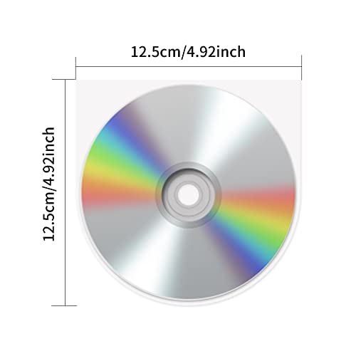 50PCS Anti-Static CD/DVD Inner Sleeves for 5-Inch Storage