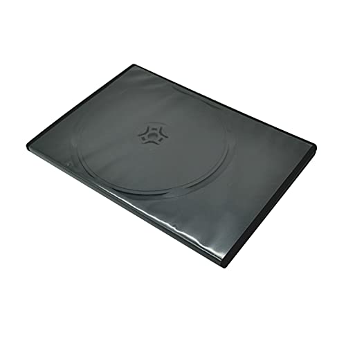 Maxtek Slim Black Double CD/DVD Case - 5 Pack, Holds 2 Discs Each