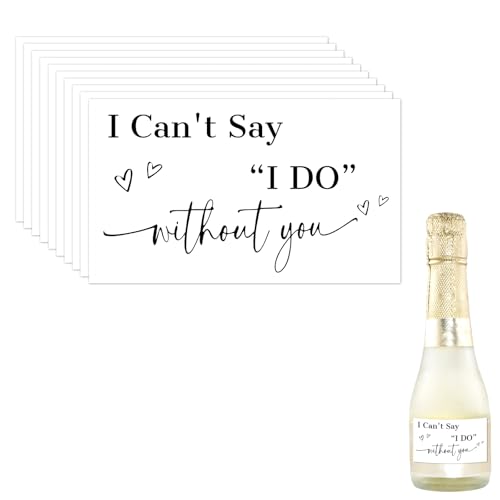 Bridesmaid Proposal Mini Champagne Labels - 10 Pack