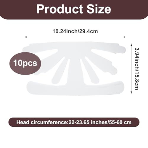 Baseball Cap Shaper Inserts - 10 Pack White Plastic Hat Support Liners