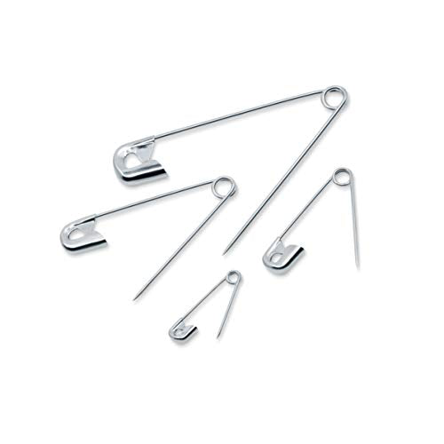 Dritz Safety Pins Assorted Sizes - Nickel Plated Steel (100 Count)