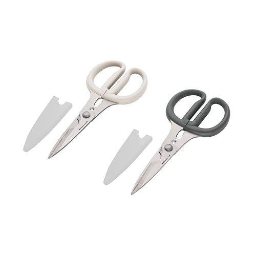 KitchenAid Gray 2-Pack Multipurpose Kitchen Shears with Nutcracker & Bottle Opener