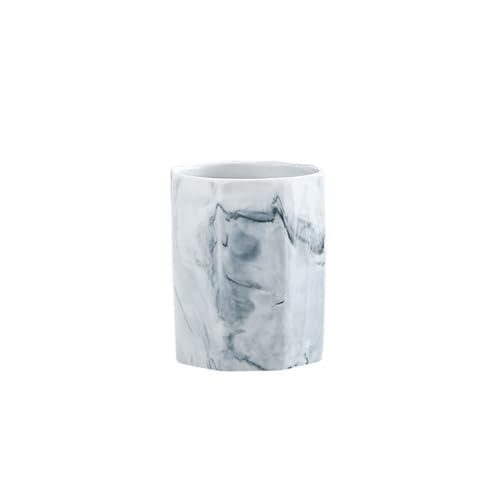RabyLeo Nordic Marble Ceramic Cup - 10 oz Octagonal Design