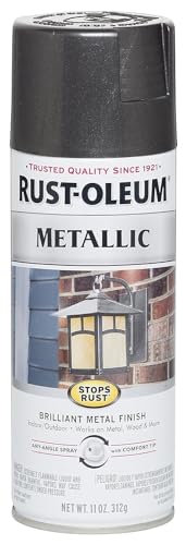 Rust-Oleum Stops Rust Metallic Spray Paint, Charcoal, 11 Oz