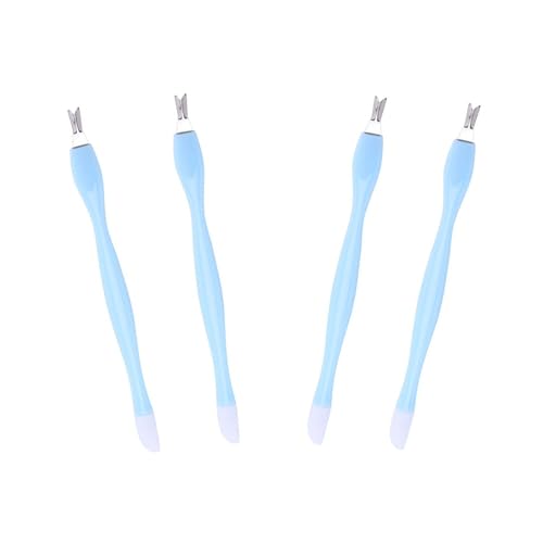 ONESWI 4 Pcs Cuticle Trimmer Pusher with Rubber Tip Stainless Steel