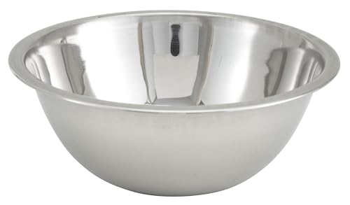 Winco 3 Quart Stainless Steel Mixing Bowl - Heavy-Duty Economy