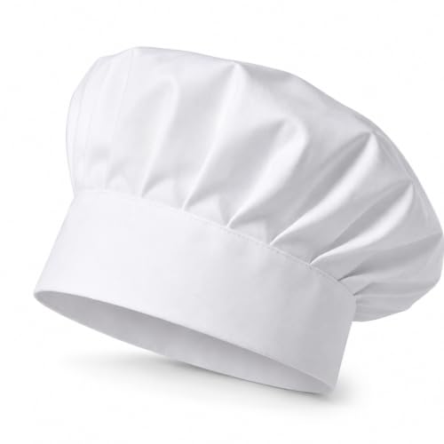 Adjustable Elastic Chef Hat for Men and Women, Kitchen Cooking Cap