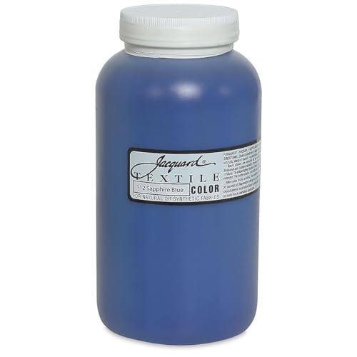 Jacquard Textile Color Fabric Paint - Sapphire Blue, 32 Oz Jar