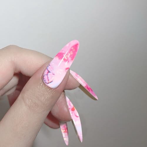 LUNARWHIRL Butterfly Print Nail Art Foils - 10Pcs Laser Transfer Stickers