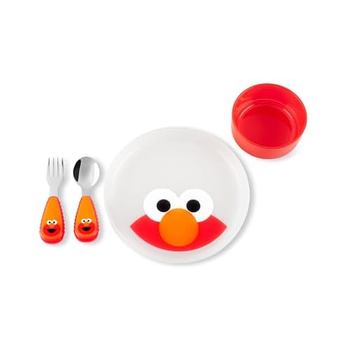 Skip Hop x Sesame Street Toddler Feeding 4-Piece Mealtime Set, Elmo