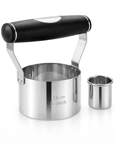 3-Inch Stainless Steel Biscuit Cutter with Ergonomic Handle