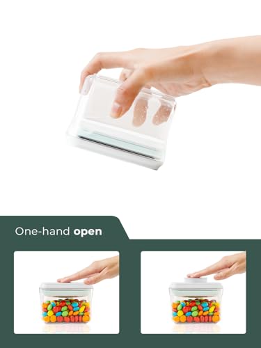Tourdeus 0.3Qt Small Airtight Container with One-Touch Pop-Top Lid