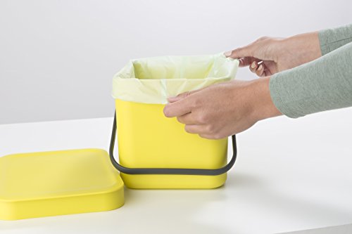 Brabantia Compostable Bin Liners, 1.6 Gallon Trash Bags - 10 Pack