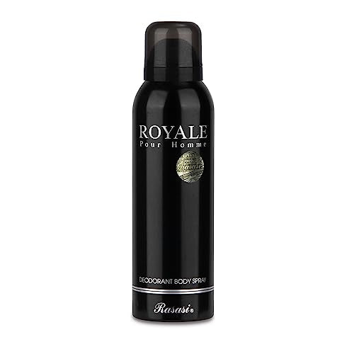 Rasasi Royale for Men Deodorant 200ml - Aromatic Musk Body Spray