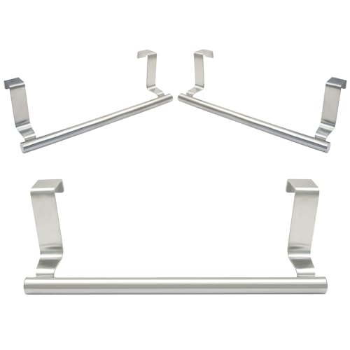 Hitefu Stainless Steel Over-Cabinet Towel Bar - Silver, 4-Pack