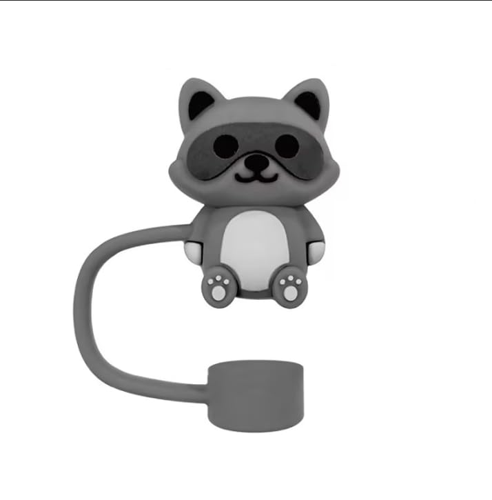 Raccoon Silicone Straw Cover Cap for Stanley 30/40 Oz Cups