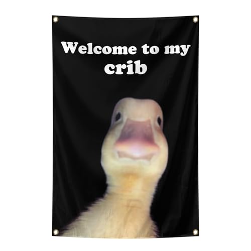 Welcome to My Crib Duck Flag - Funny 2x3 Ft Polyester Garden Flag