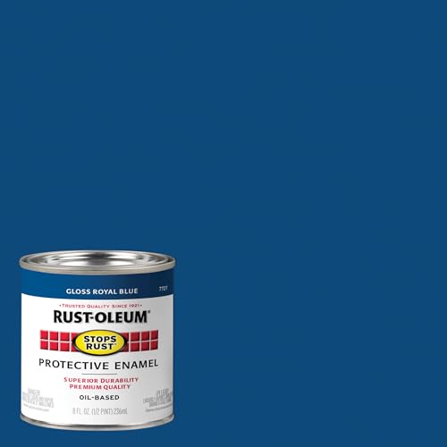 Rust-Oleum Stops Rust Enamel Paint, 8 Fl Oz, Gloss Royal Blue