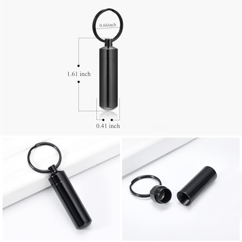 Cremation Jewelry Keychain for Ashes Women Men Memorial Keepsake Cylinder Vial