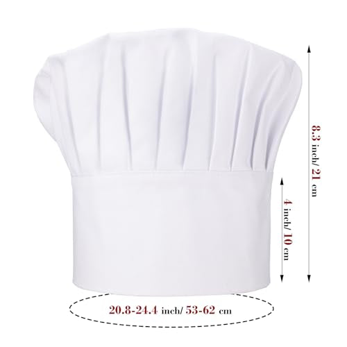 Adjustable Cotton Chef Hat for Men & Women - Kitchen Cooking Cap