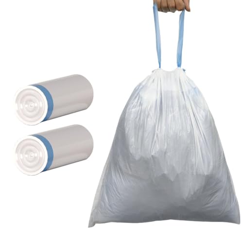 4 Gallon Heavy Duty Drawstring Trash Bags – 60 Pack for Kitchen, Office & Outdoors