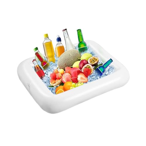 Inflatable Ice Serving Buffet Bar - 23.6-Inch Portable Cooler Tray (Size S)