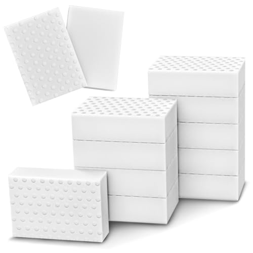 SmilePowo Magic Sponge Erasers - 10 Pack, 3X Thick Cleaning Sponges for Multi-Surface Use