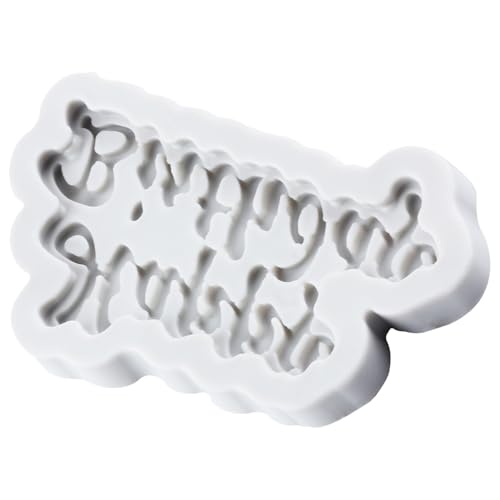Happy Birthday Silicone Fondant Molds for Cake Decoration