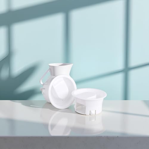 2-Pack White Plastic Lids for Glass Water Pitchers - Splash Resistant & Dust Proof