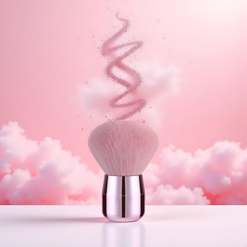 Pink Nail Dust Brush Soft Powder Remover and Makeup Brush