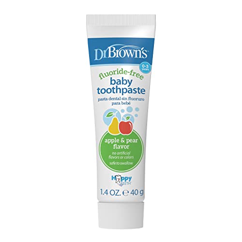 Dr. Brown's Fluoride-Free Baby Toothpaste, Apple Pear, 1.4 oz