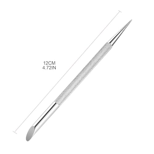 Stainless Steel Double Ended Cuticle Pusher and Nail Dotting Tool