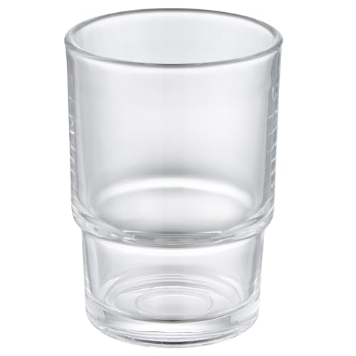Aomasi Transparent Glass Toothbrush Cup for Bathroom Sink & Vanity