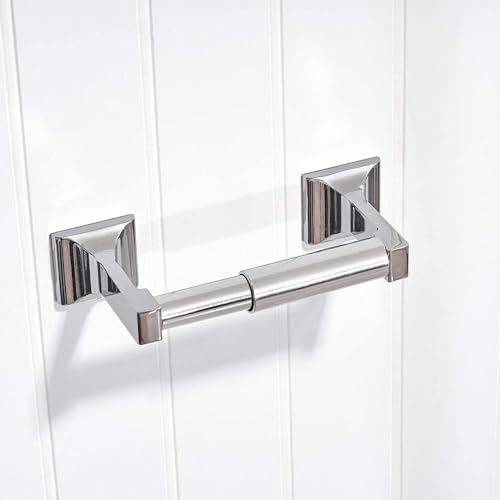 Stainless Steel Spring-Loaded Toilet Paper Holder - Durable & Easy Install