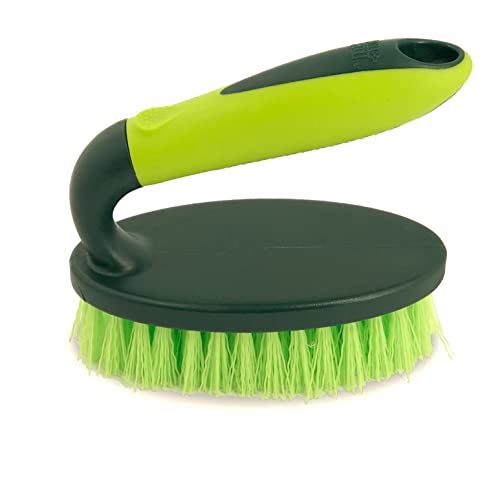 Pine-Sol Heavy Duty Scrub Brush with Comfort Grip - Iron Handle for All-Purpose Cleaning