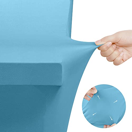Utopia Kitchen 6FT Spandex Table Cloth - 2 Pack, Blue Mist