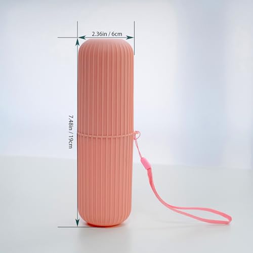 DJRDym Toothbrush Travel Case Set - Portable Holder Cup 3 Pack